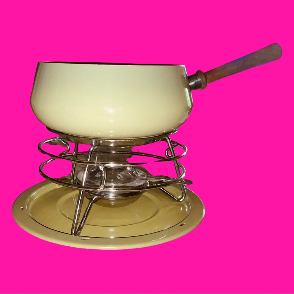 Vintage Mid Century Hamilton Beach Scovill Fondue - Model 355, Avocado Green
